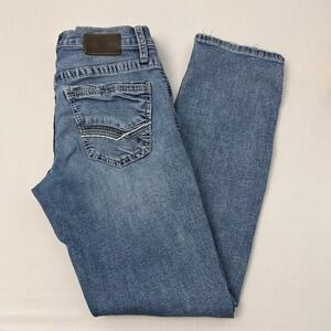 BKE Jake Straight Mens 30x29 Jeans Blue Denim Distressed Pocket Streetwear